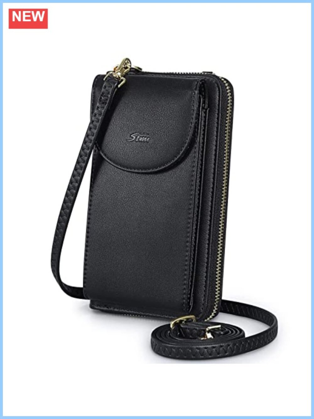 RFID Blocking Crossbody Phone Purse PU Leather Wallet